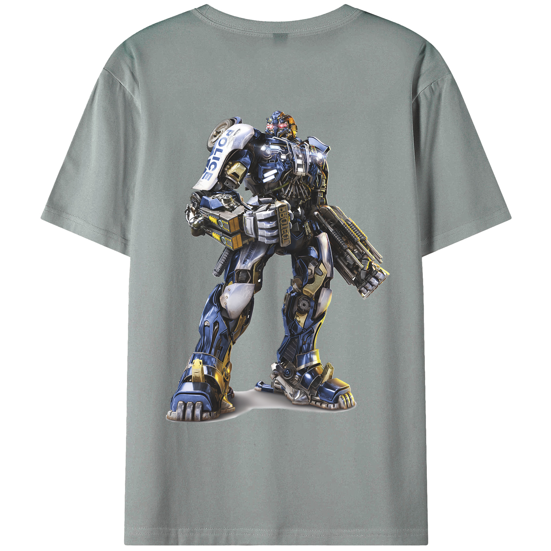 （画像用） Transformers トランスフォーマー 綿100％ メンズ半袖Tシャツ（バックプリント） 通気性